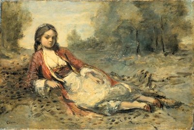 Algerierin von Jean Baptiste Camille Corot